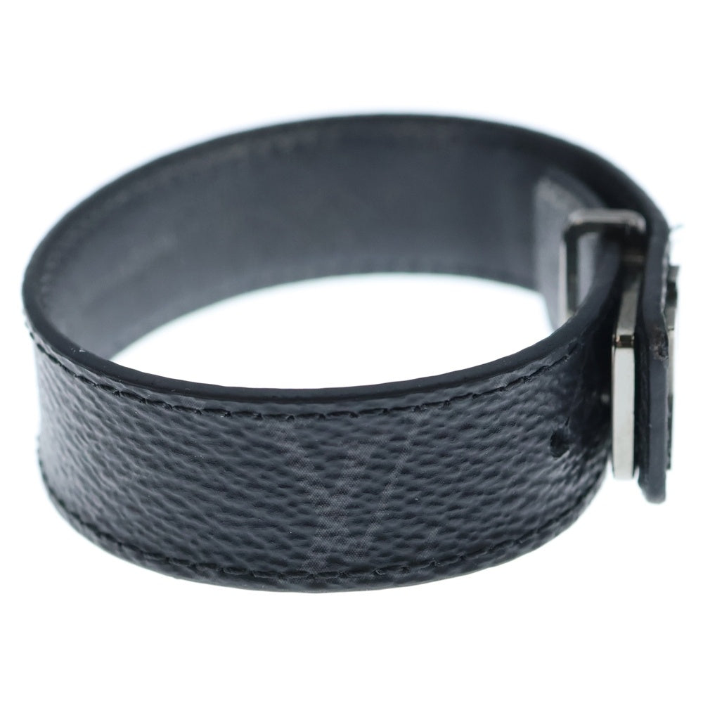LOUIS VUITTON(ルイヴィトン) モノグラム エクリプス ブラスレ・LVスリム ブレスレット ブラック PVC M6456 シルバー金具
