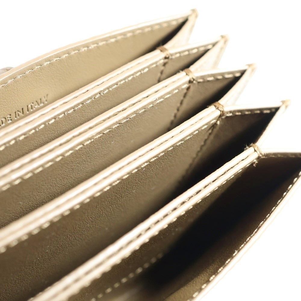 CELINE(セリーヌ) アコーディオン カードケース 財布 コインケース ブラウン レザー ゴールド金具