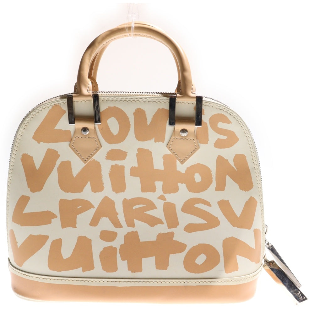 LOUIS VUITTON(ルイヴィトン) モノグラム グラフィティ アルマMM ハンドバッグ ホワイト×ピンク レザー M92180 シルバー金具