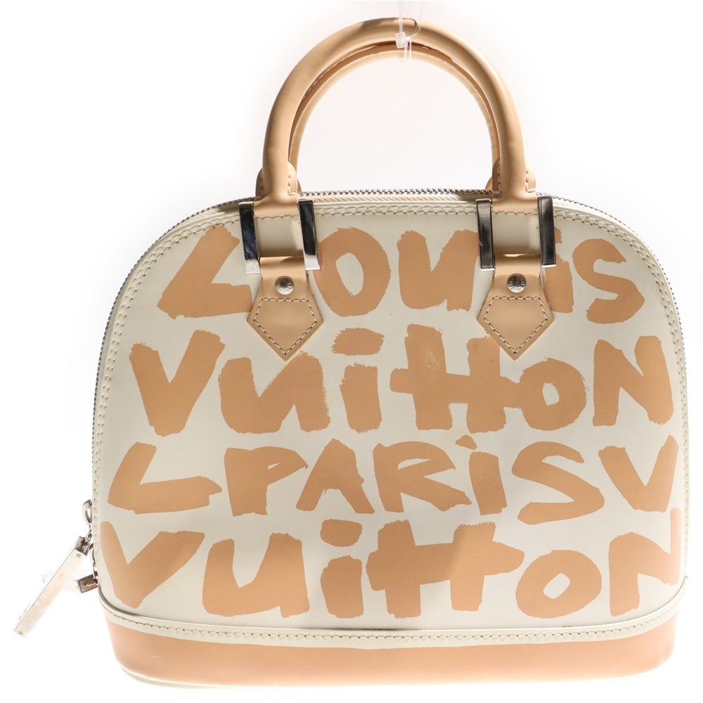 LOUIS VUITTON(ルイヴィトン) モノグラム グラフィティ アルマMM ハンドバッグ ホワイト×ピンク レザー M92180 シルバー金具