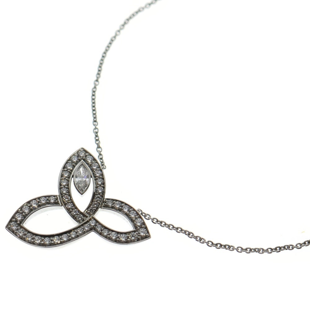 HARRY WINSTON(ハリーウィンストン) リリークラスター ダイヤ ネックレス プラチナ Pt950 ペンダント マーキスカット PEDPMQRFLC レディース