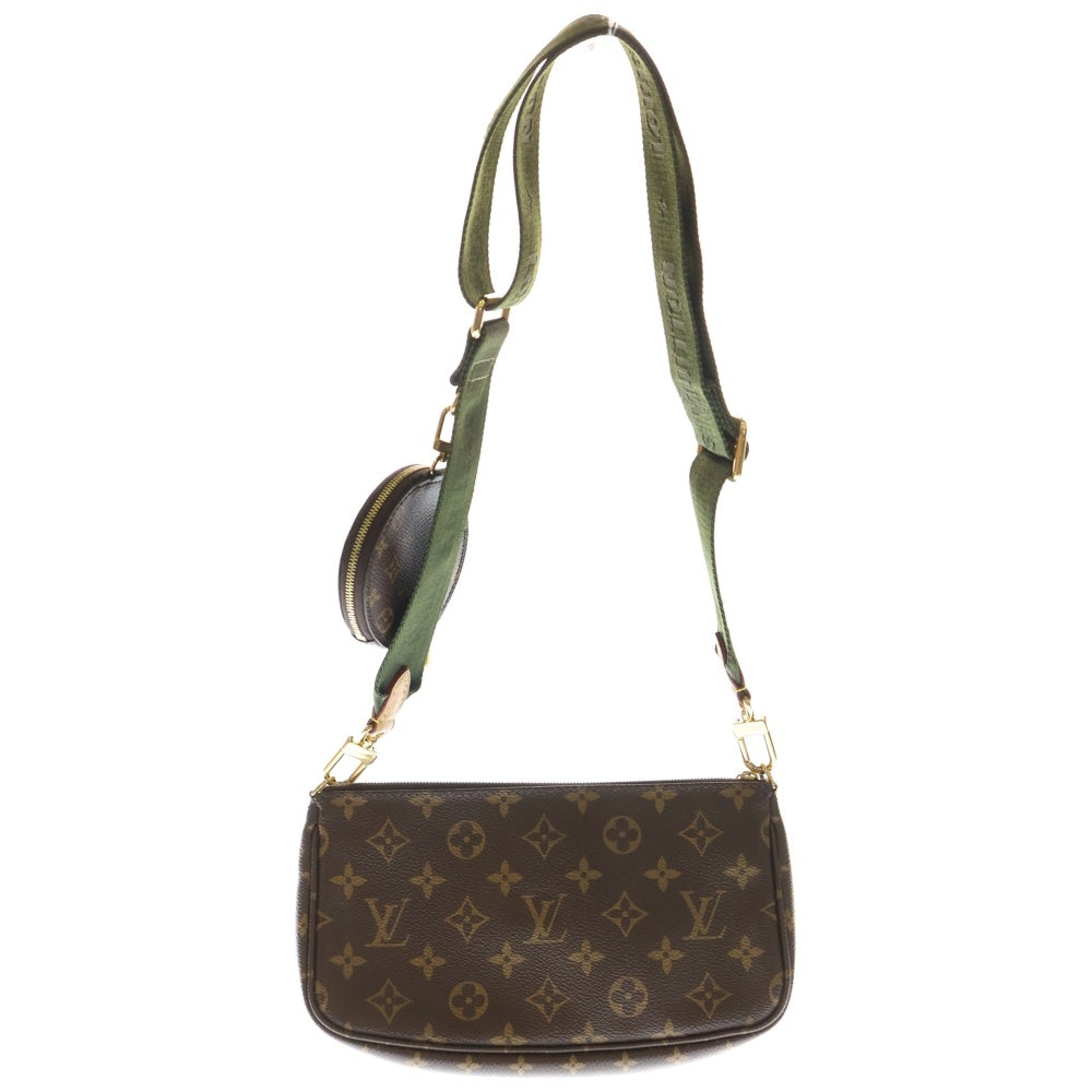 LOUIS VUITTON(ルイヴィトン) モノグラム ミュルティ・ポシェット アクセソワール ブラウン×カーキ PVC ショルダーバッグ M44813 レディース