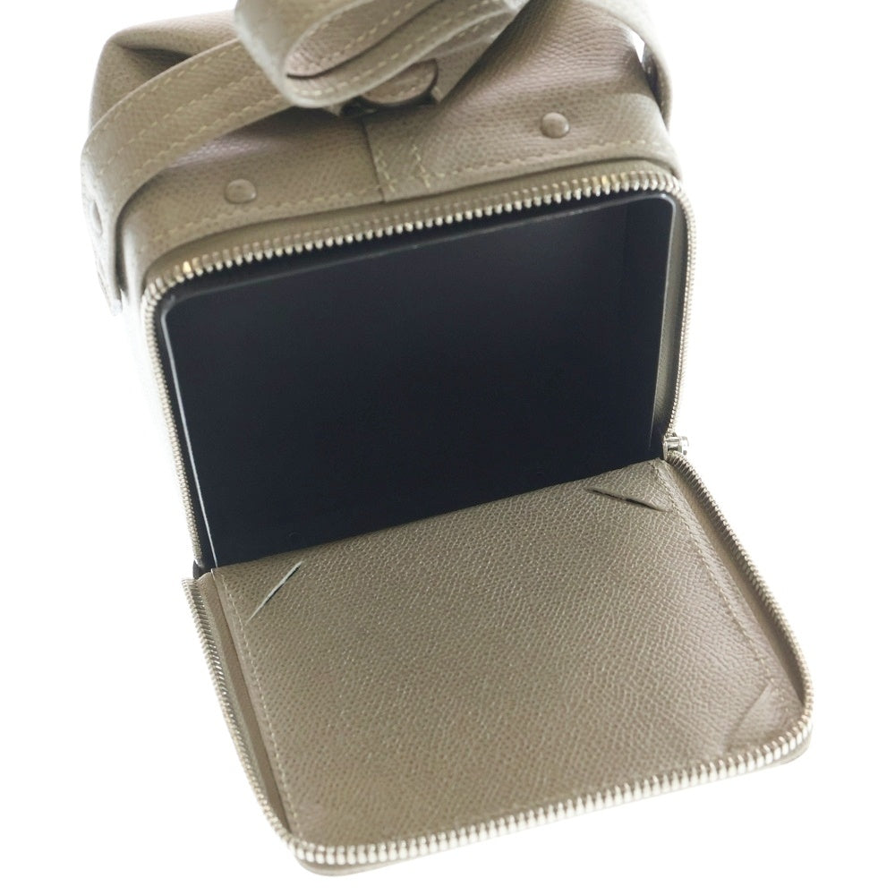 Valextra(ヴァレクストラ) トリックトラック グレージュ レザー ハンドバッグ レディース