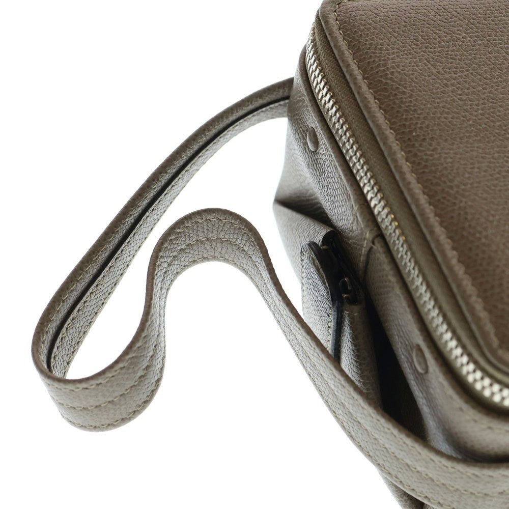 Valextra(ヴァレクストラ) トリックトラック グレージュ レザー ハンドバッグ レディース