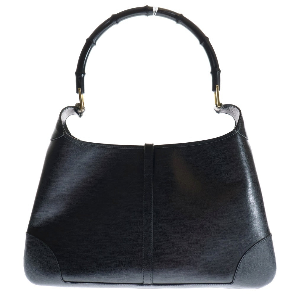 GUCCI(グッチ) バンブー ジャッキー ワンショルダーバッグ ハンドバッグ ブラック レザー 001.4061 ゴールド金具 レディース