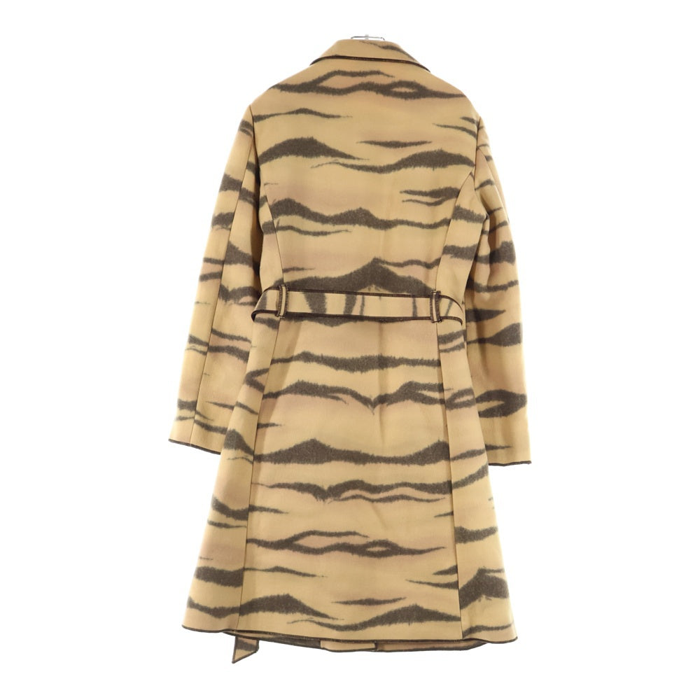 MOSCHINO(モスキーノ) タイガー総柄ジャガード ウール ステンカラー