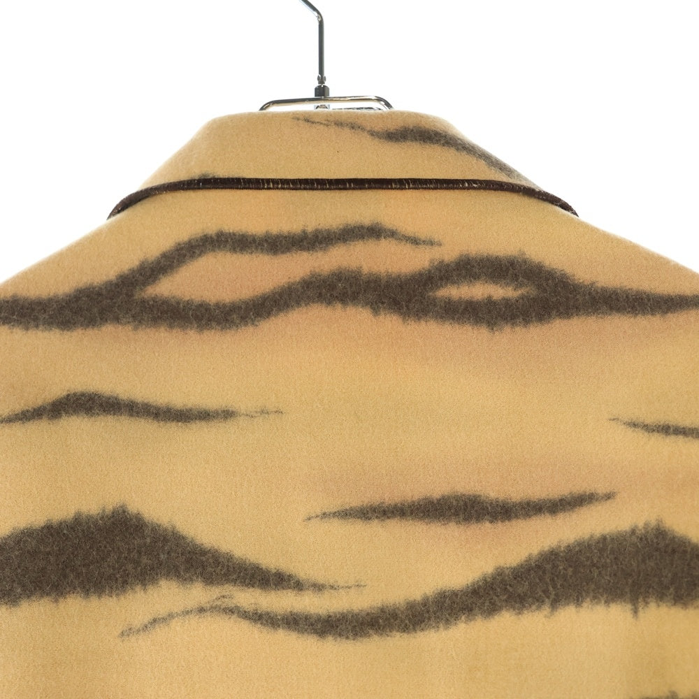 MOSCHINO(モスキーノ) タイガー総柄ジャガード ウール ステンカラー