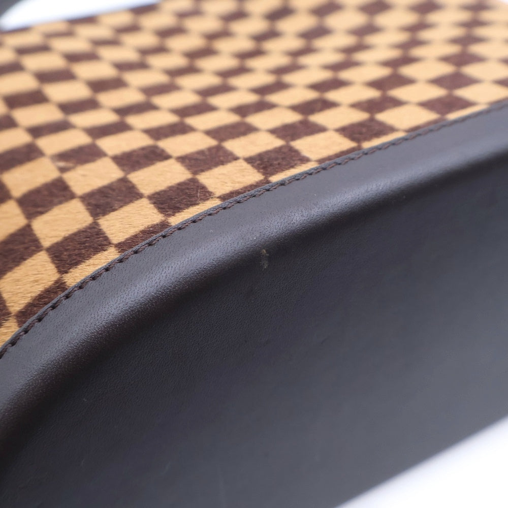 LOUIS VUITTON(ルイヴィトン) ダミエ ソバージュ インパラ ハラコ ハンドバッグ ミニバッグ ブラウン レザー M92133 ゴールド金具 レディース