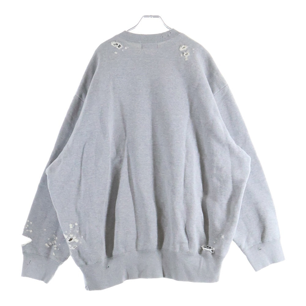 kolor(カラー) 24AW ダメージ加工 フォトグラフィックプリント クルー