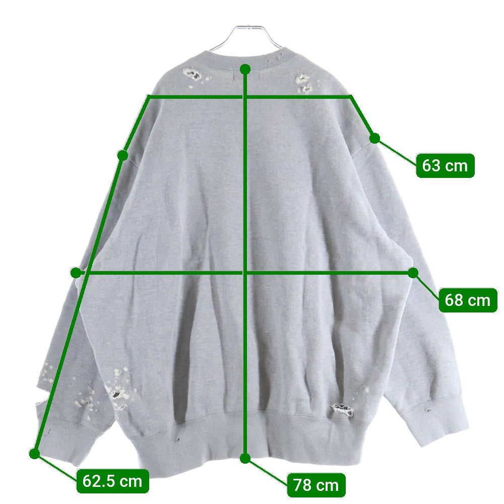 kolor 22aw ダメージ スウェット kolor 22AW】ロゴ ダメージ スウェット サイズ1