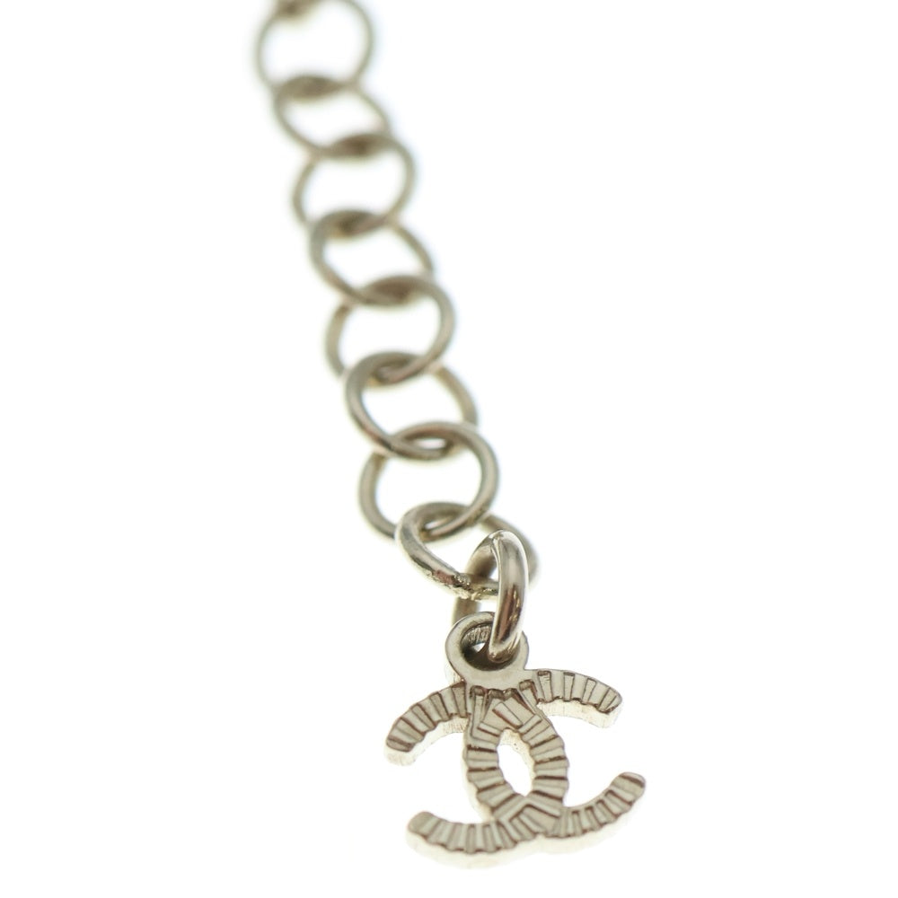 CHANEL(シャネル) ココマーク ラインストーン レザー チェーン チョーカー ネックレス ゴールド/ブラック A23V レディース