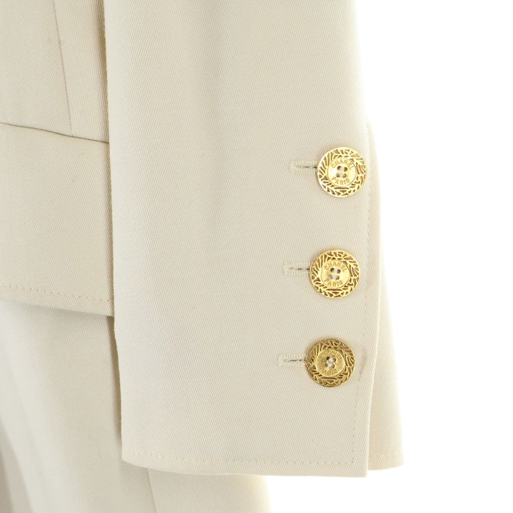 CHANEL(シャネル) 97P スプリングコレクション ウール ダブルブレスト ピークドラペル ロングジャケット ベージュ P07548V05526 レディース