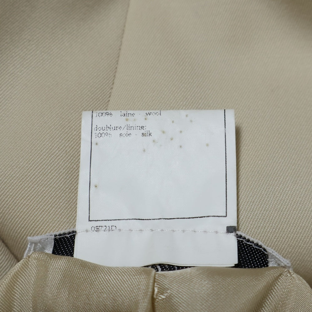 CHANEL(シャネル) 97P スプリングコレクション ウール ダブルブレスト ピークドラペル ロングジャケット ベージュ P07548V05526 レディース