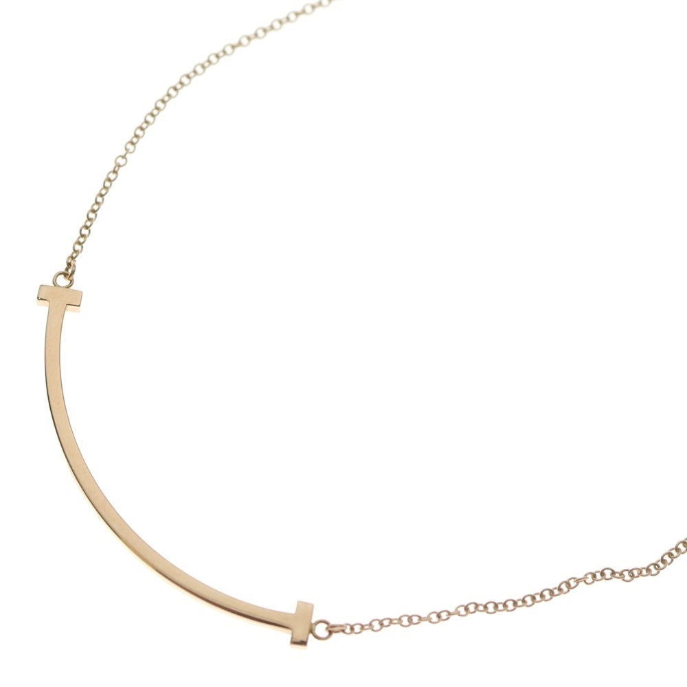 TIFFANY & Co.(ティファニー) Tスマイル スモール ネックレス ペンダント Au750 K18 ピンクゴールド レディース