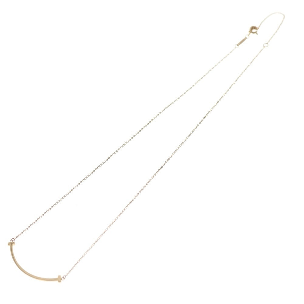 TIFFANY & Co.(ティファニー) Tスマイル スモール ネックレス ペンダント Au750 K18 ピンクゴールド レディース