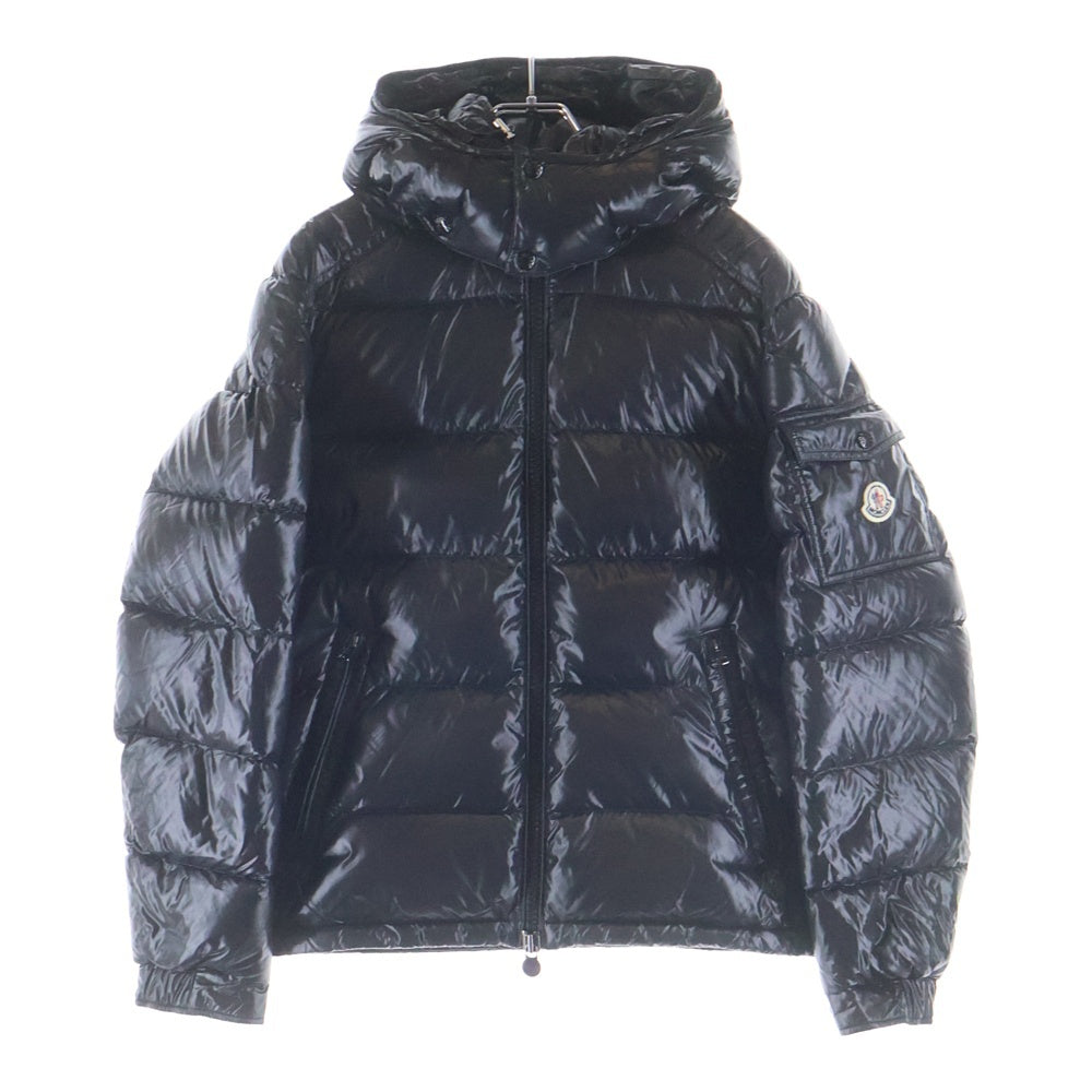 MONCLER(モンクレール) 24AW MAYA マヤ ワッペンロゴ フーデッド ジップアップ ダウンジャケット ブラック J20911A53600 68950