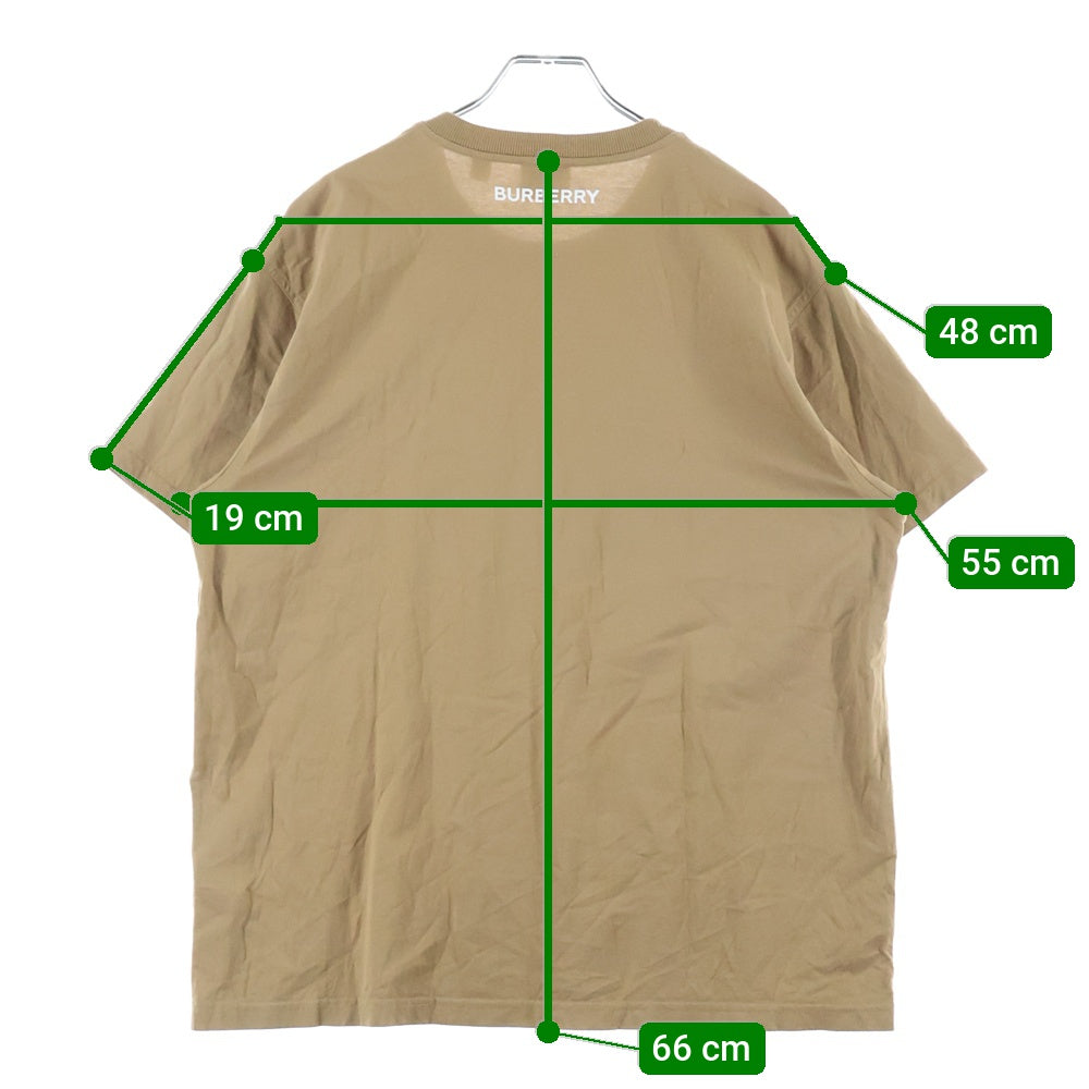 BURBERRY(バーバリー) 鹿プリント クルーネック 半袖Tシャツ カットソー ブラウン 8057533