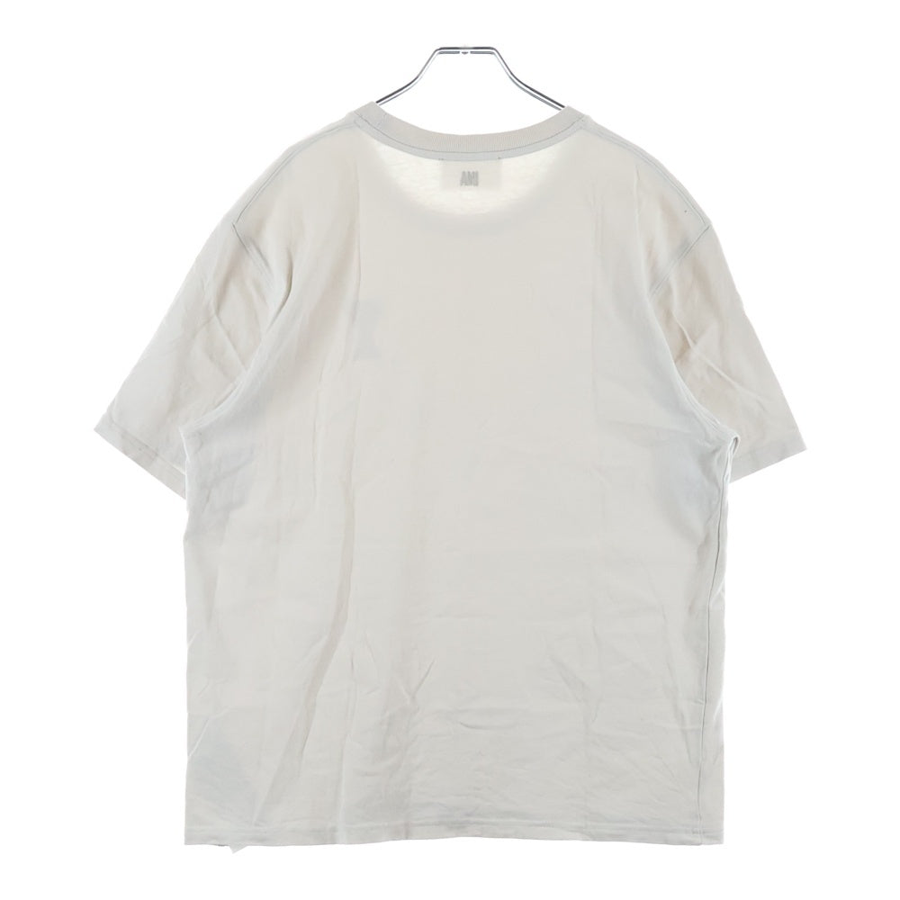 AMI Alexandre Mattiussi(アミアレクサンドルマテュッシ) Ami De Coeur アミ ドゥ クール エンボス ハートロゴ クルーネック 半袖Tシャツ カットソー アイボリー UTS025.726