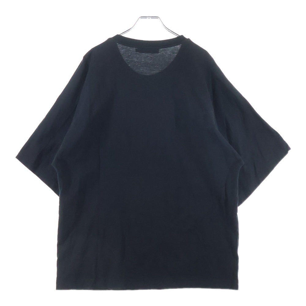 DOLCE & GABBANA(ドルチェアンドガッバーナ) シリコン ラバーロゴ クルーネック 半袖Tシャツ カットソー ブラック G8PC4Z/HU7MA