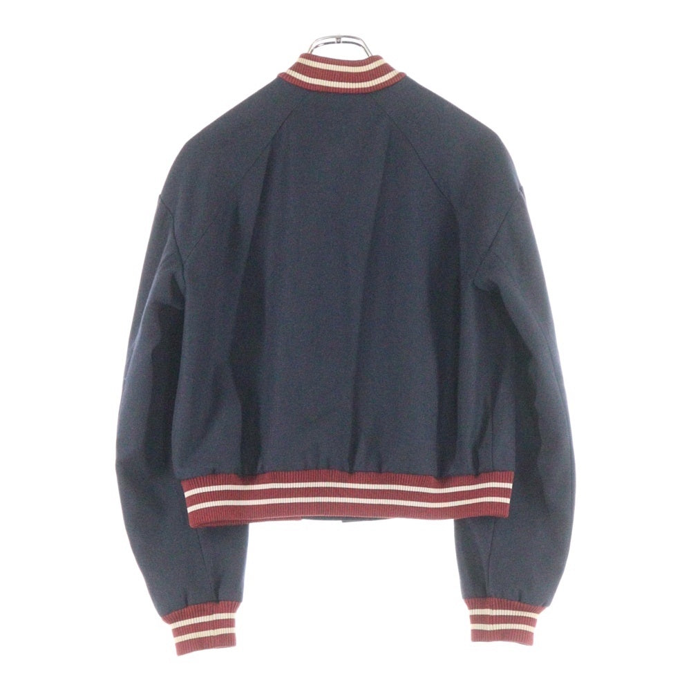 CHANEL(シャネル) 04P スポーツライン ココマーク ウールベースボールスタジアムジャケット スタジャン ブルゾン ネイビー/レッド P23751V14325 AK927 レディース