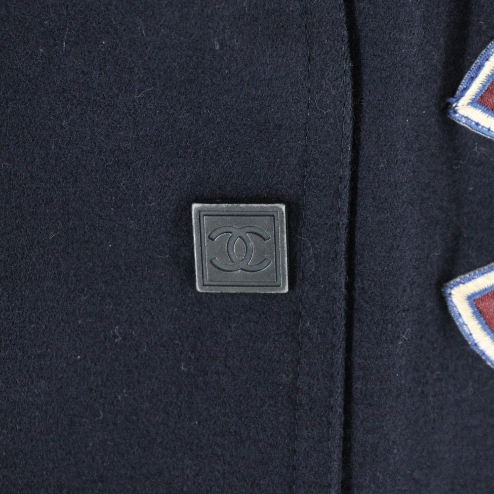 CHANEL(シャネル) 04P スポーツライン ココマーク ウールベースボールスタジアムジャケット スタジャン ブルゾン ネイビー/レッド P23751V14325 AK927 レディース