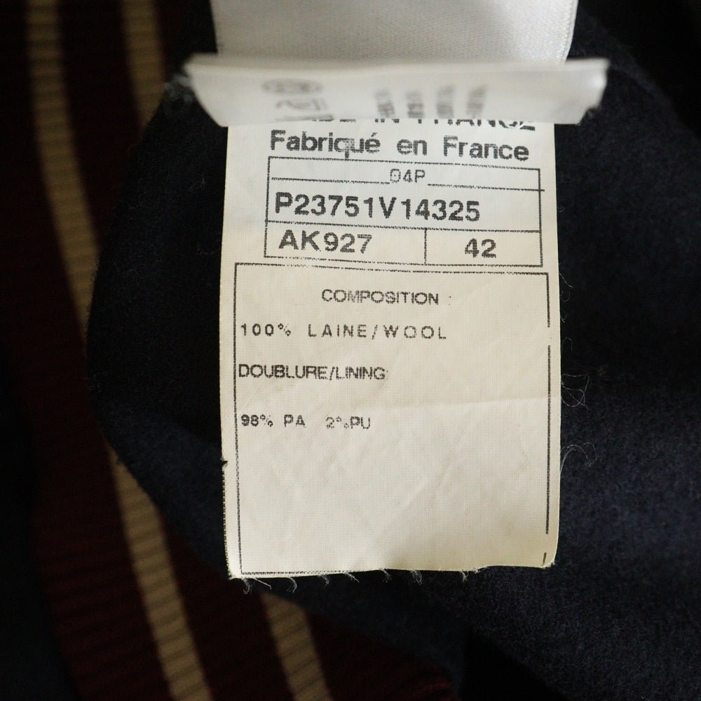 CHANEL(シャネル) 04P スポーツライン ココマーク ウールベースボールスタジアムジャケット スタジャン ブルゾン ネイビー/レッド P23751V14325 AK927 レディース