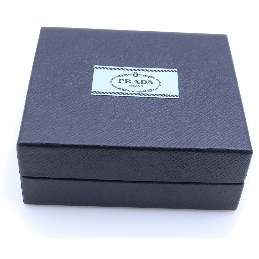 PRADA(プラダ) ロゴ 三角プレート ヘアクリップ シルバー金具 1IF087 レディース