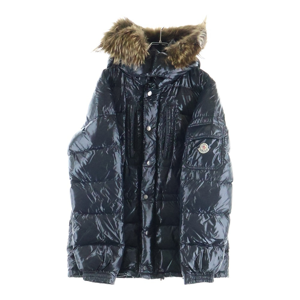 MONCLER(モンクレール) ROD ファー フーデッド ダウンジャケット ブラック 44502/91/68950