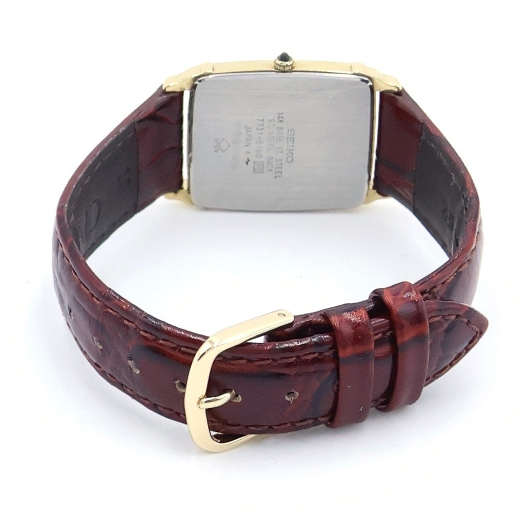 SEIKO(セイコー) Dolce ドルチェ シャンパン文字盤 スクエア 14KST/QZ クォーツ ヴィンテージ 腕時計 7731-5180 レディース
