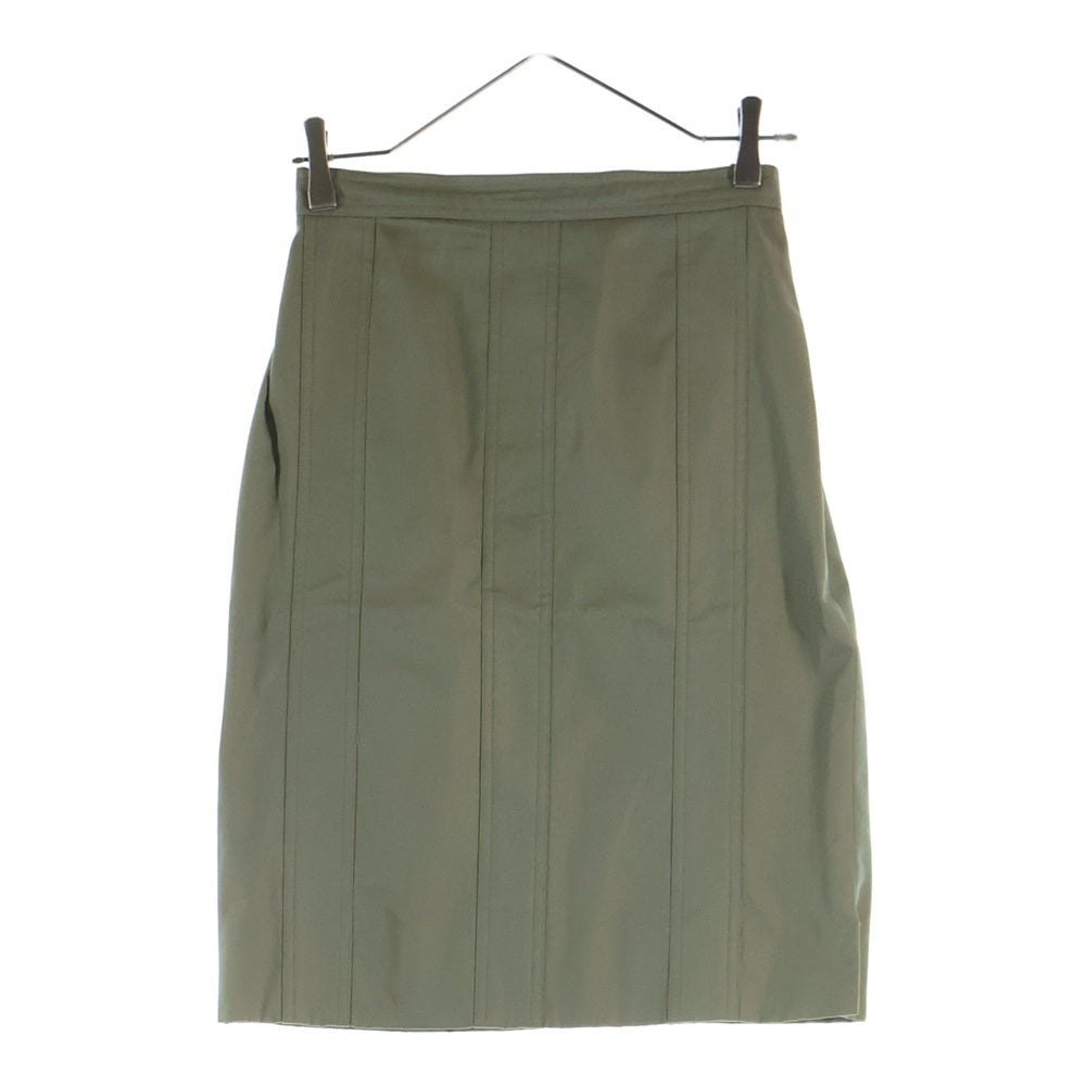 CHANEL(シャネル) コットン ノーカラー セットアップスーツ カーキ レディース