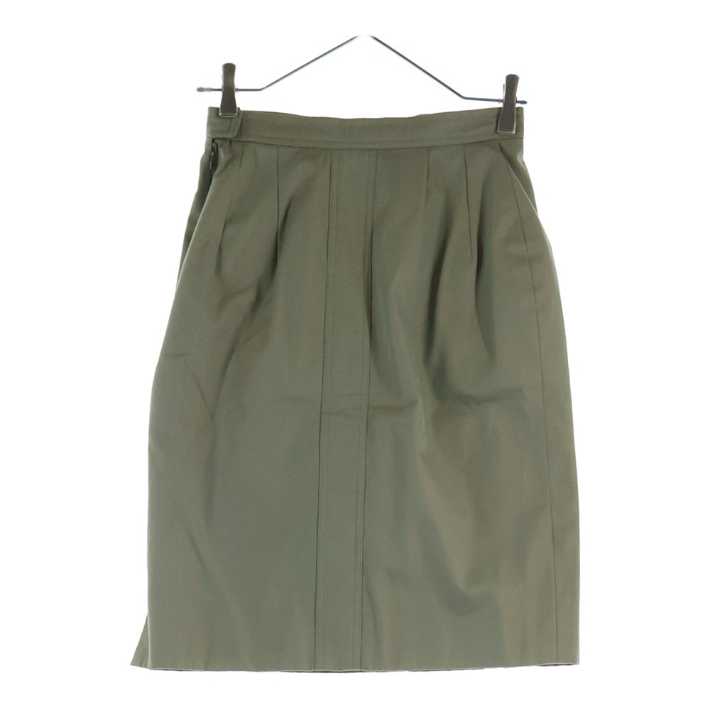 CHANEL(シャネル) コットン ノーカラー セットアップスーツ カーキ レディース