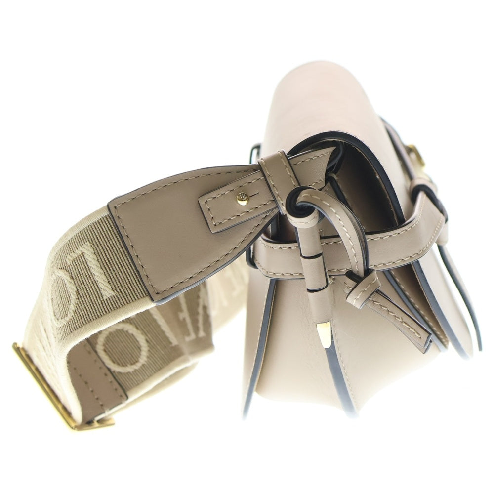 LOEWE(ロエベ) ゲートデュアルミニバッグ ショルダーバッグ ベージュ レザー A650N46X13 ゴールド金具 レディース