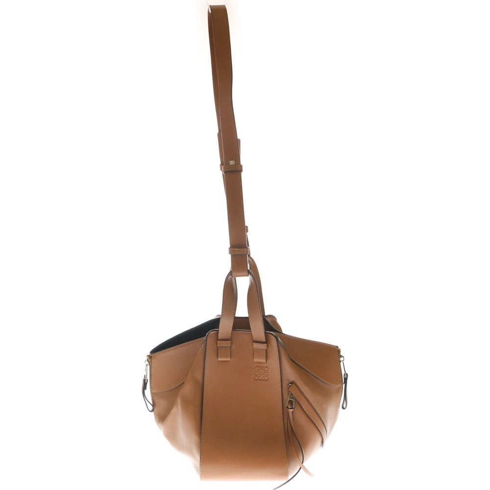 LOEWE(ロエベ) ハンモック スモール ショルダーバッグ ハンドバッグ レザー ブラウン シルバー金具 レディース