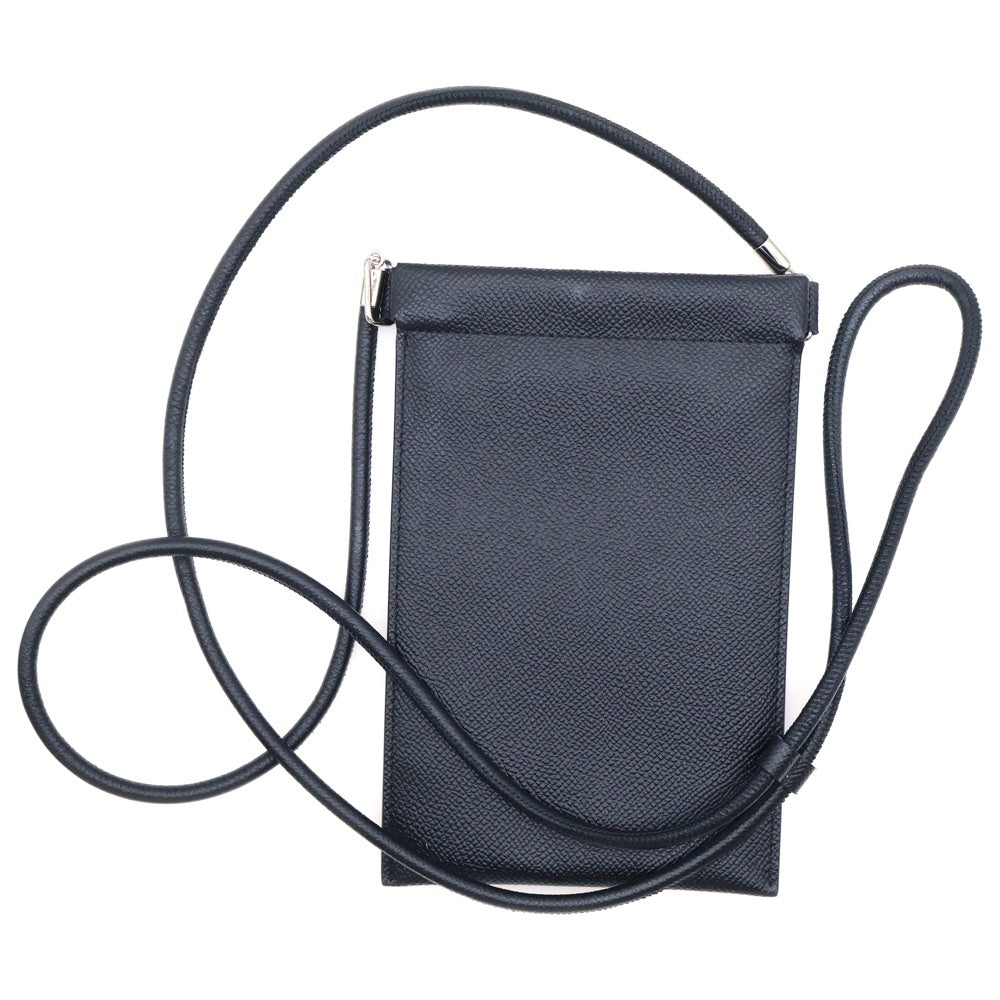 Martin Margiela 3(マルタンマルジェラ 3) スマホショルダー フォンショルダーバッグ ブラック レザー