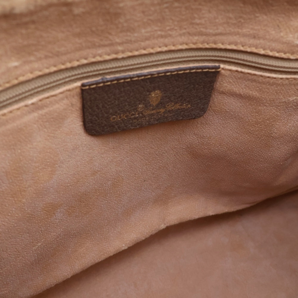 GUCCI(グッチ) シェリーライン ミニボストンバッグ PVC×レザー ブラウン 40.02.007 レディース