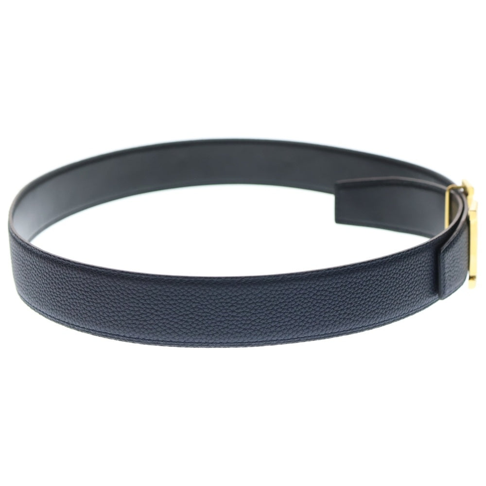 HERMES(エルメス) コンスタンスベルト ネイビー×ブラック Hバックル 95 ゴールド金具 X刻印