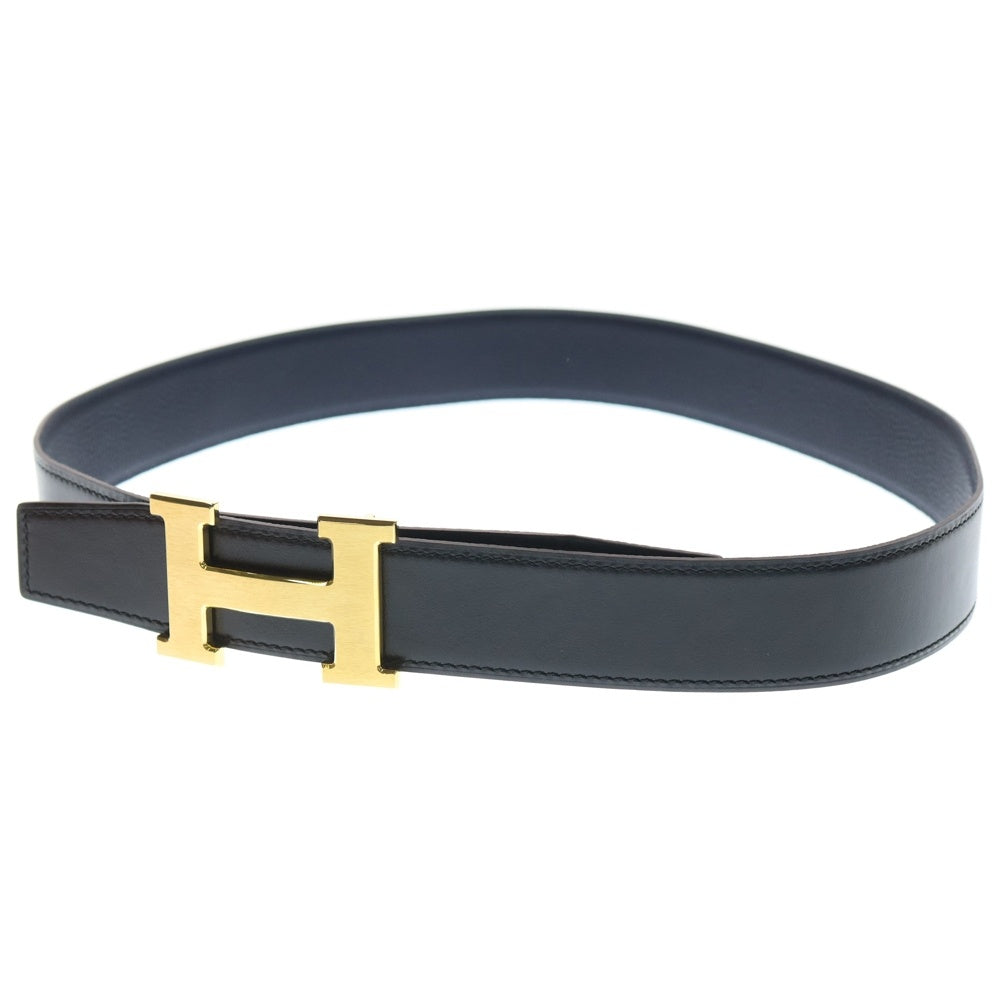 HERMES(エルメス) コンスタンスベルト ネイビー×ブラック Hバックル 95 ゴールド金具 X刻印