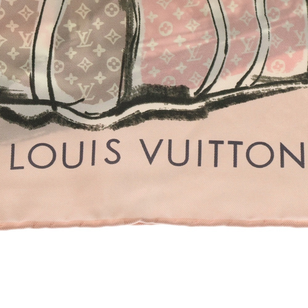 LOUIS VUITTON(ルイヴィトン) カレ・トランク スカーフ ピンク シルク