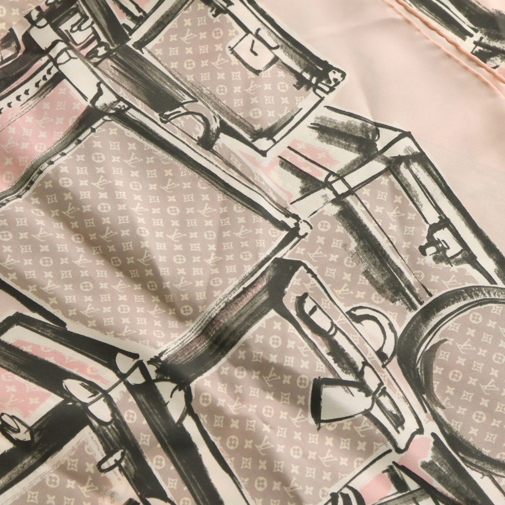 LOUIS VUITTON(ルイヴィトン) カレ・トランク スカーフ ピンク シルク レディース