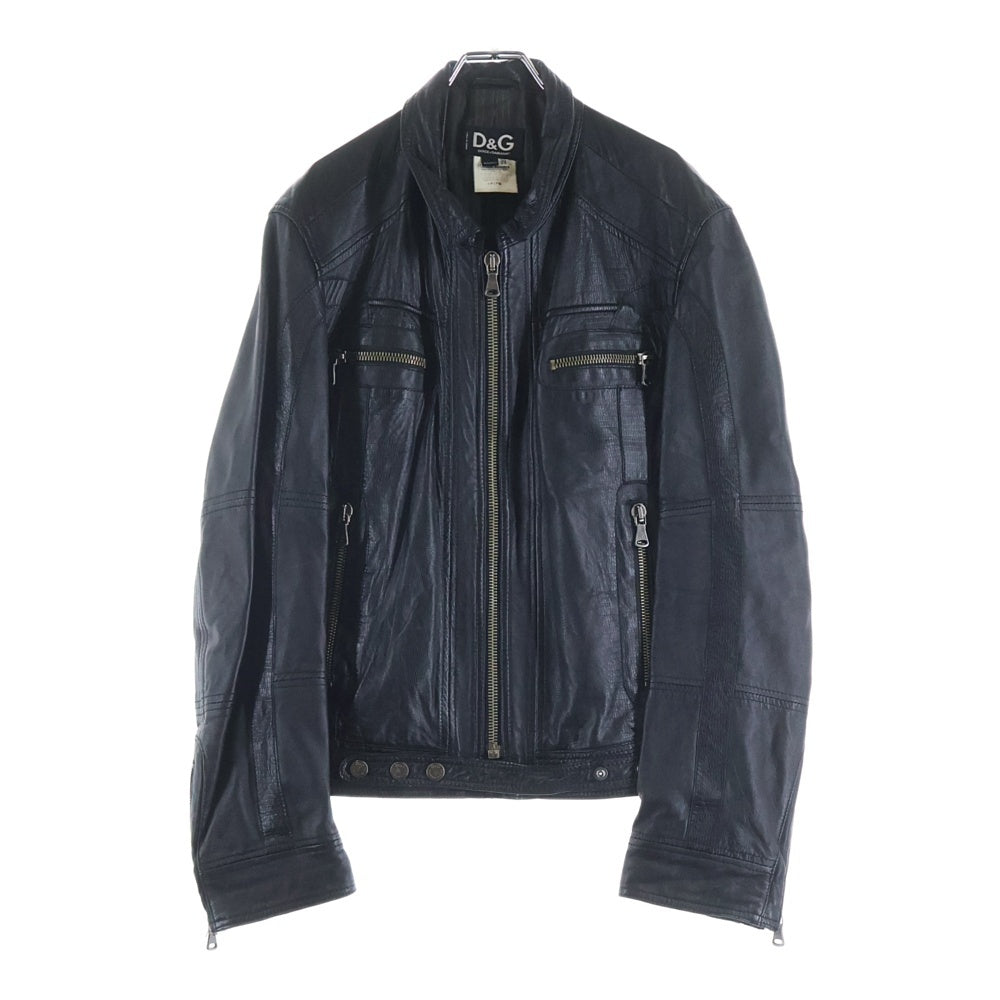 DOLCE & GABBANA(ドルチェアンドガッバーナ) レザージャケット ブラック