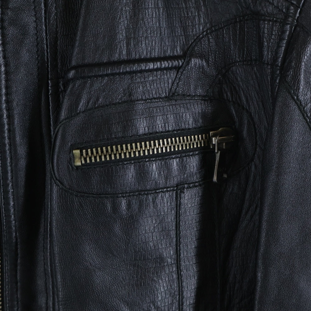 DOLCE & GABBANA(ドルチェアンドガッバーナ) レザージャケット ブラック