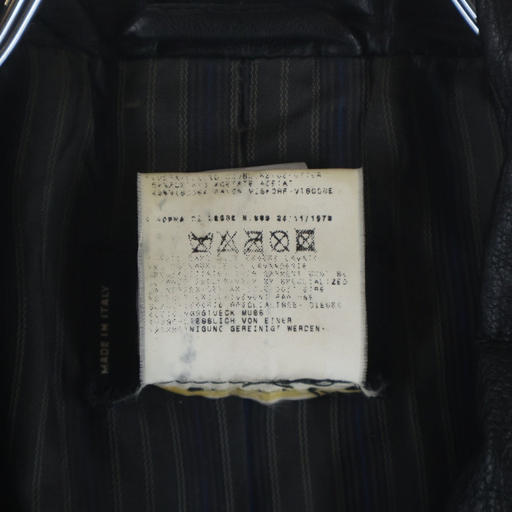 DOLCE & GABBANA(ドルチェアンドガッバーナ) レザージャケット ブラック