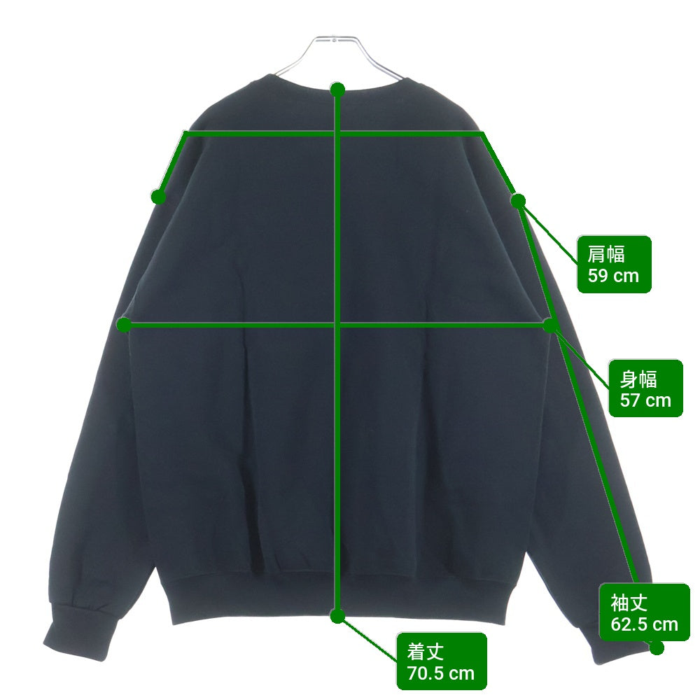 WACKO MARIA(ワコマリア) 22AW CREW NECK SWEAT SHIRT ( TYPE-1 ) ロゴプリント クルーネックスウェット ブラック 22FW-WMC-SS01