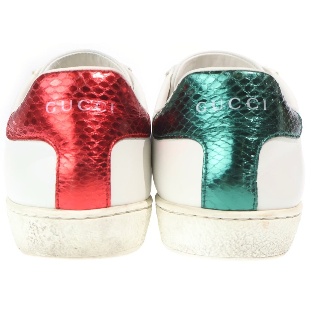 GUCCI(グッチ) エース シェリーライン レザー レースアップ ローカットシューズ スニーカー ホワイト レディース 431942
