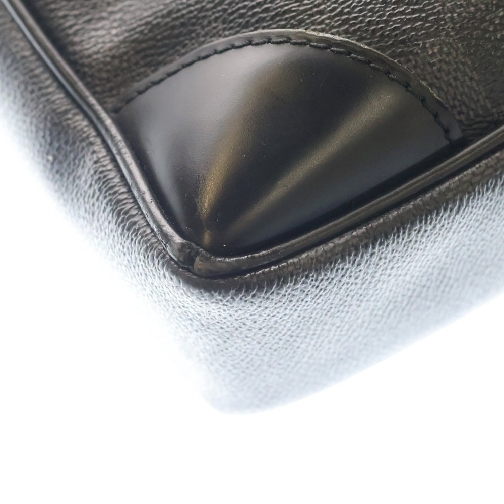 LOUIS VUITTON(ルイヴィトン) ダミエグラフィット ポルトドキュマン ヴォワヤージュ ビジネスバッグ ハンドバッグ ブラック レザー×PVC N41125 シルバー金具