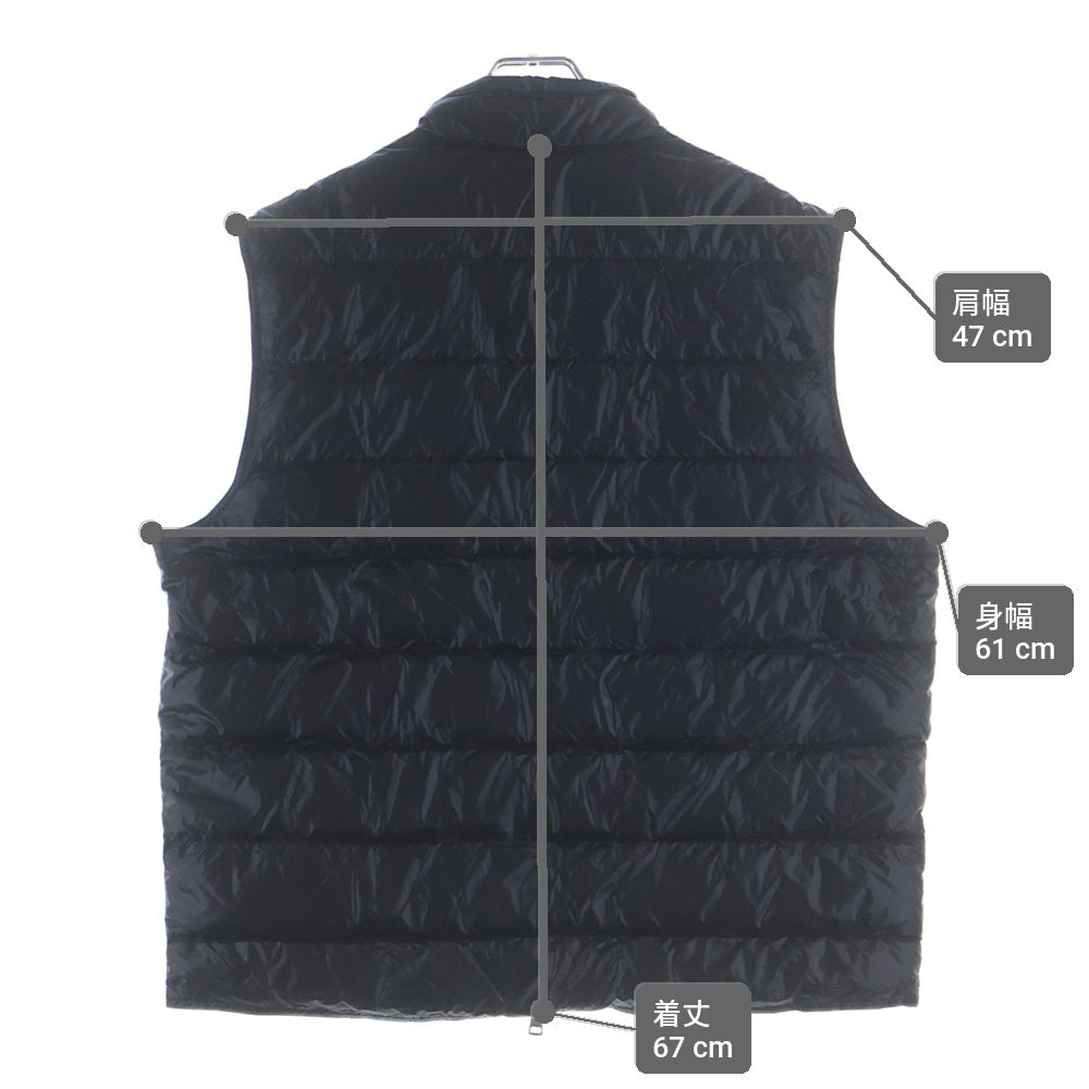 MONCLER(モンクレール) 23SS GUI GILET ワッペンロゴ ジップアップ ダウンベスト ブラック I10911A10700 53029