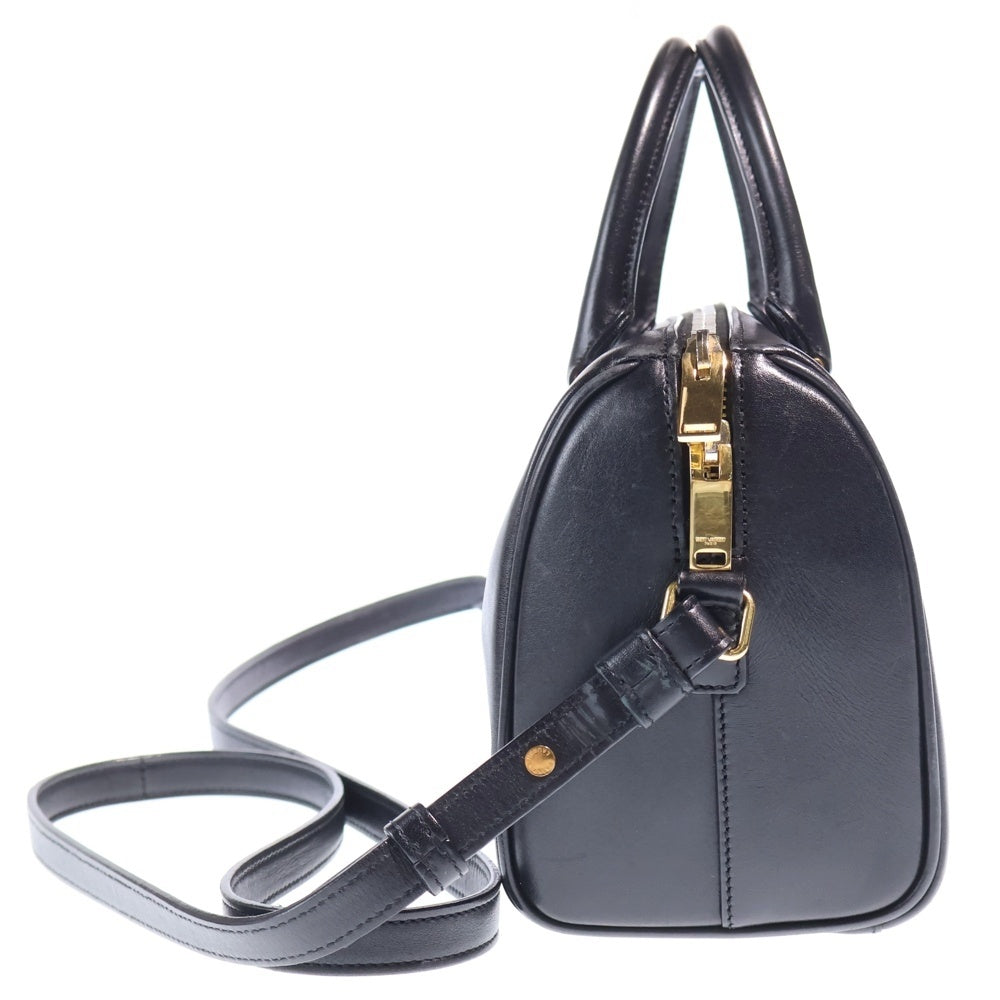 SAINT LAURENT PARIS(サンローランパリ) ベイビーダッフル 2WAYバッグ ハンドバッグ ショルダーバッグ ブラック レザー 330958 ゴールド金具 レディース