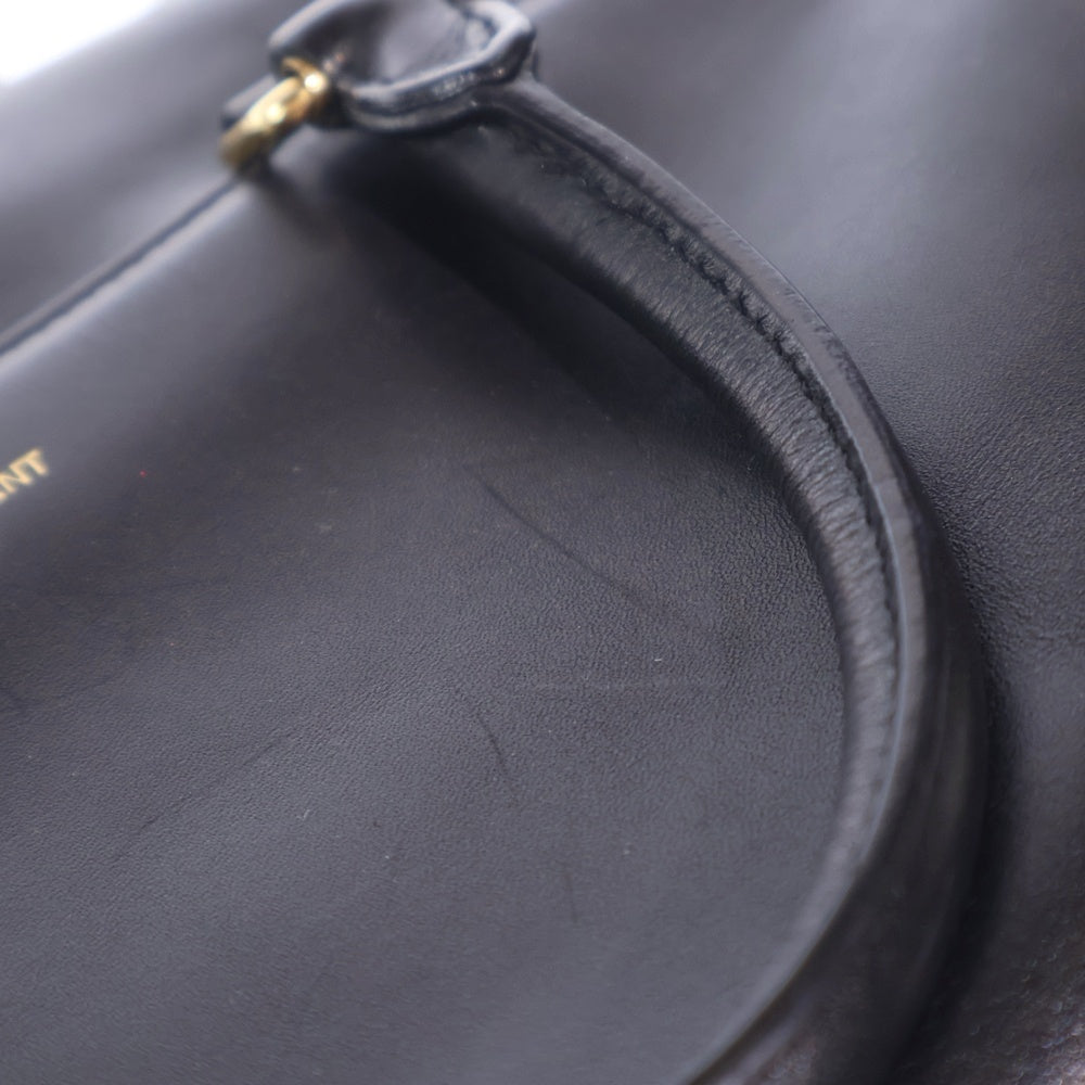 SAINT LAURENT PARIS(サンローランパリ) ベイビーダッフル 2WAYバッグ ハンドバッグ ショルダーバッグ ブラック レザー 330958 ゴールド金具 レディース