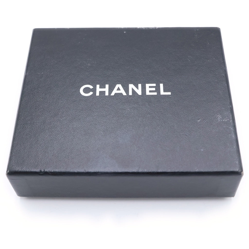 CHANEL(シャネル) ココマーク 三つ折り財布 コンパクトウォレット コインケース ブラック キャビア シルバー金具 レディース