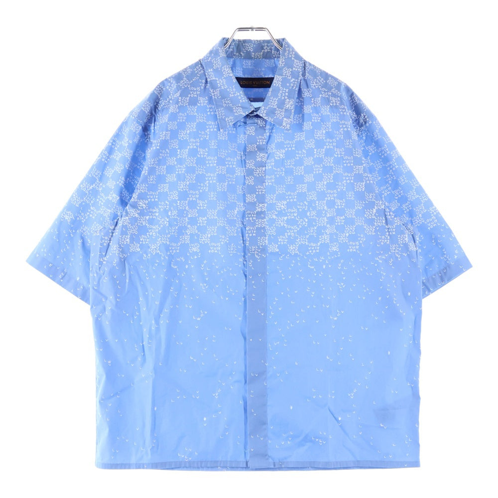 LOUIS VUITTON(ルイヴィトン) 22AW ダミエスプレッド ショートスリーブ 半袖シャツ ライトブルー RM222M NF4 HNS20W